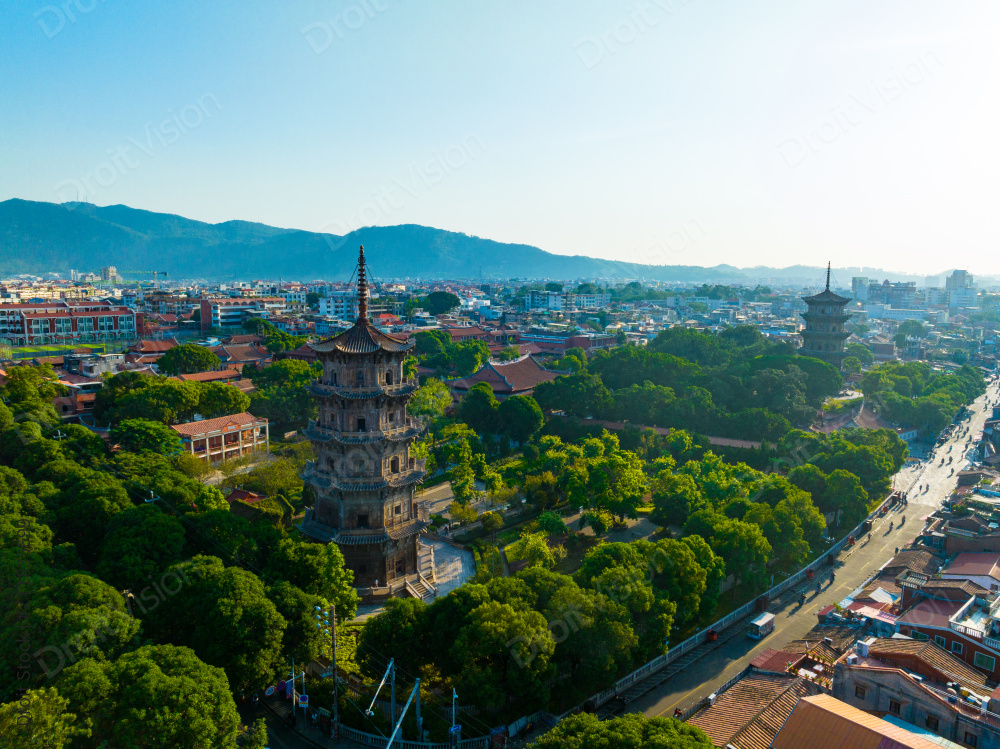 福建泉州大开元寺清晨美景图片