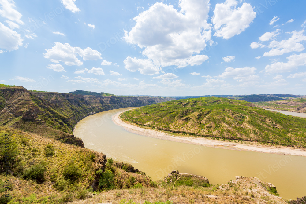山西吕梁石楼县天下黄河第一湾图片