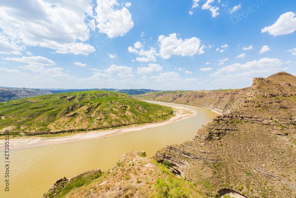 山西吕梁石楼县天下黄河第一湾图片