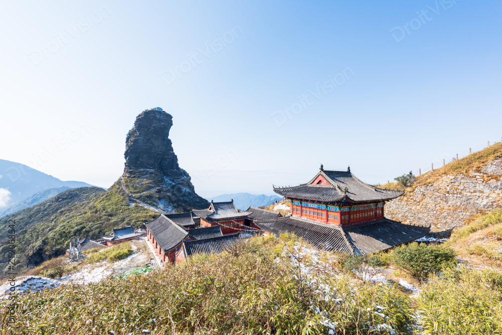 贵州铜仁梵净山山顶的承恩寺图片