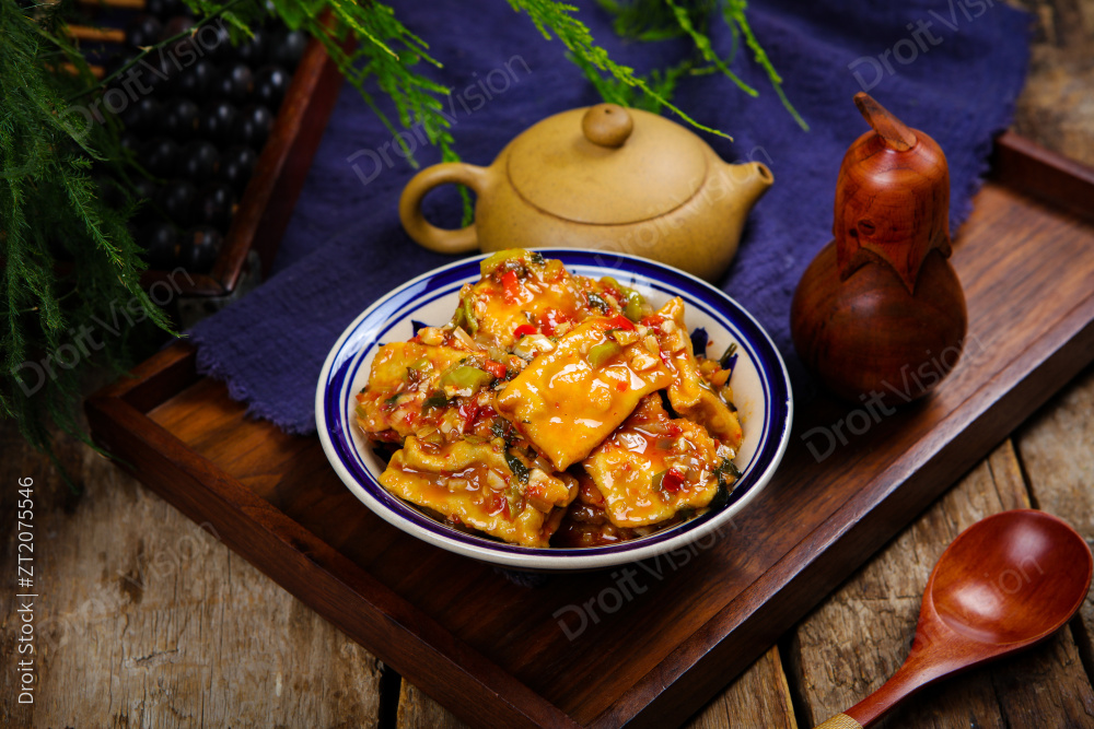 红烧豆腐夹肉图片