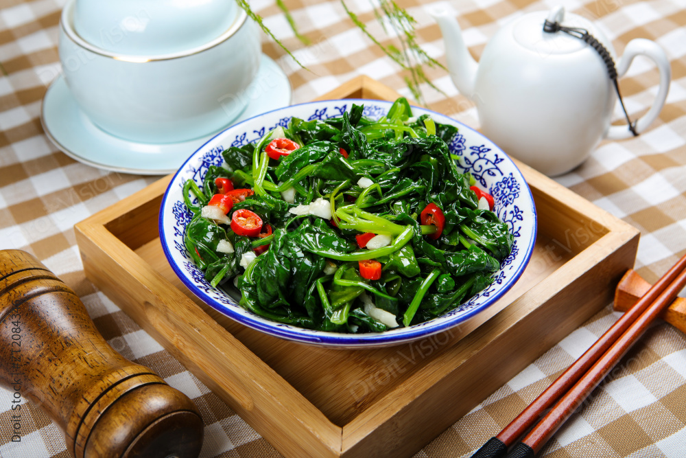 炒菠菜图片