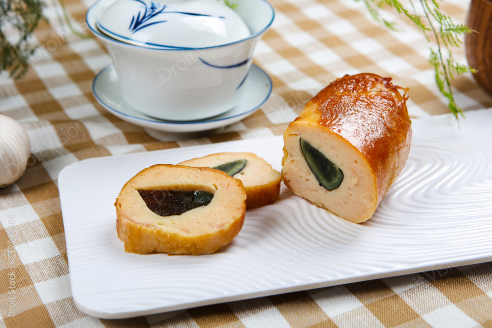 松花鸡腿肠 皮蛋肠图片