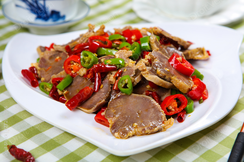 辣炒猪舌头图片