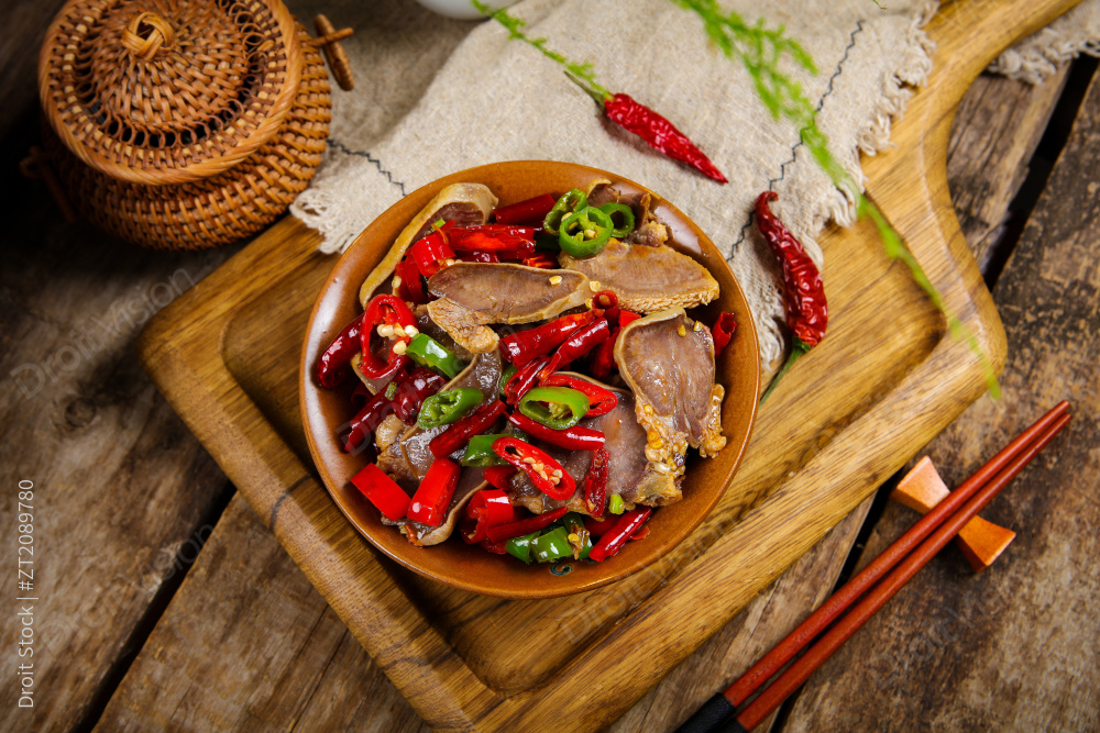 辣炒猪舌头图片