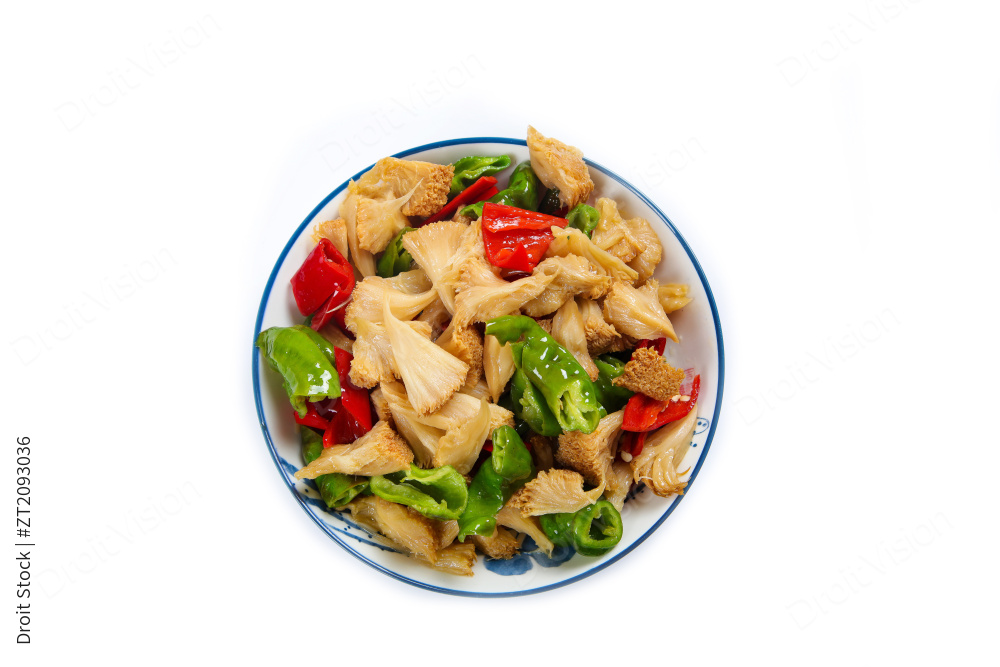 辣椒炒猴头菇图片