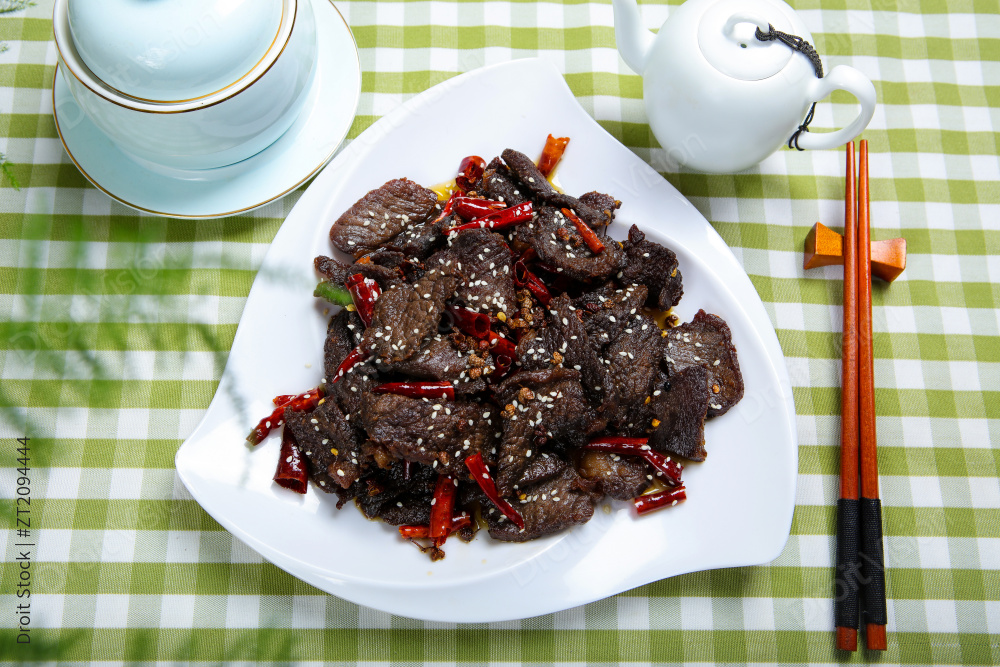 爆炒牛干巴图片