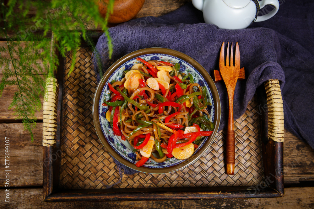 炒河蚌肉丝图片