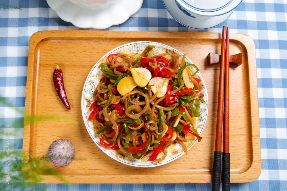 炒河蚌肉丝图片