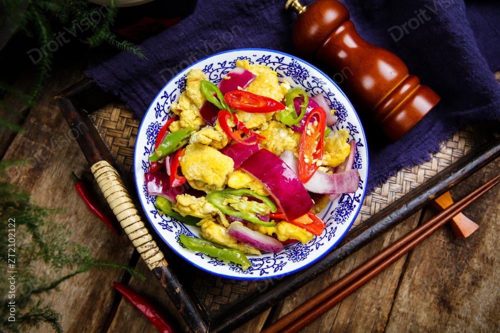 洋葱炒鸡蛋图片