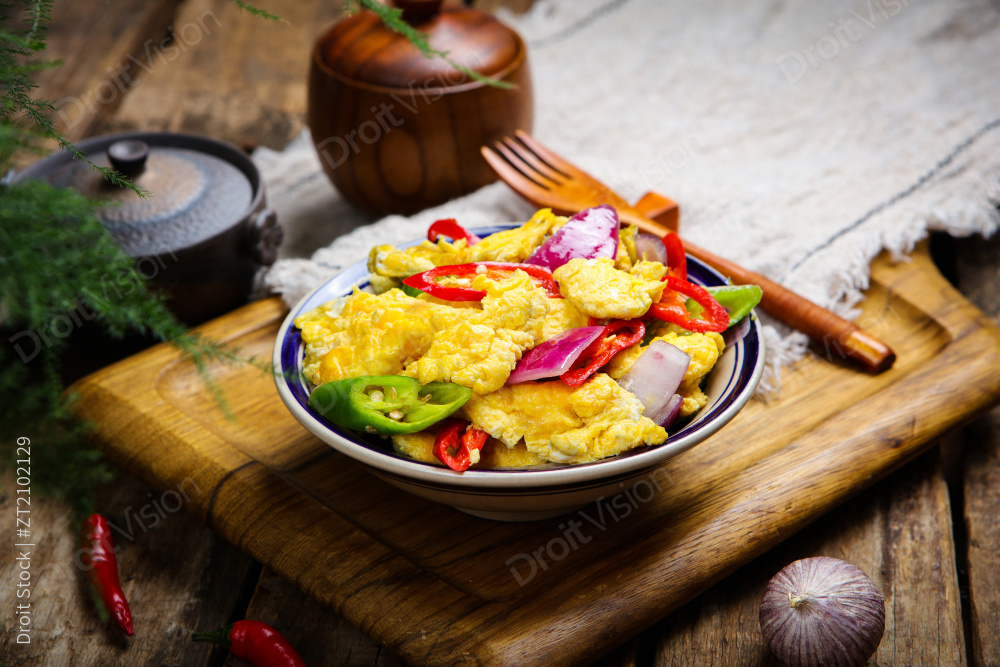 洋葱炒鸡蛋图片