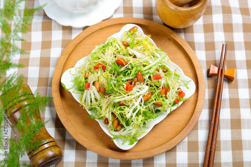 凉拌苦菊菜图片