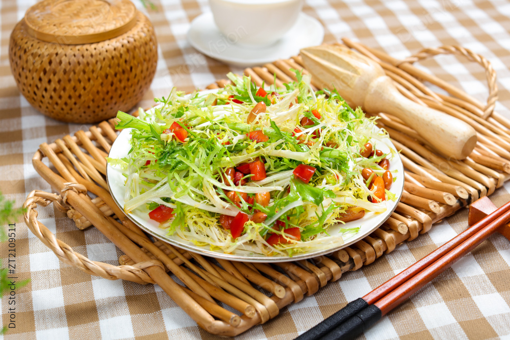 凉拌苦菊菜图片