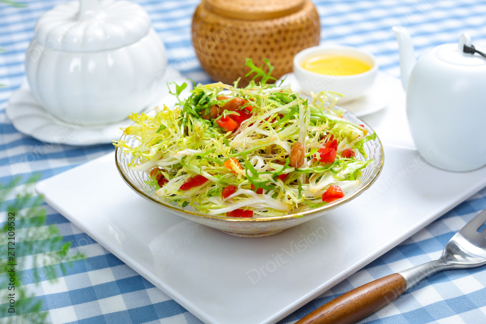 凉拌苦菊菜图片