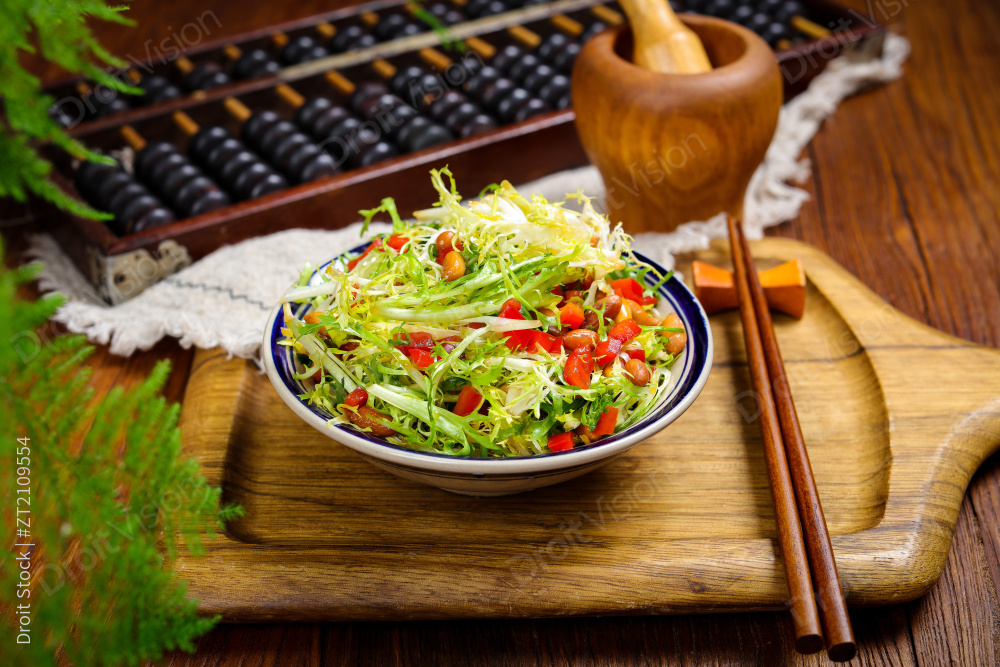 凉拌苦菊菜图片