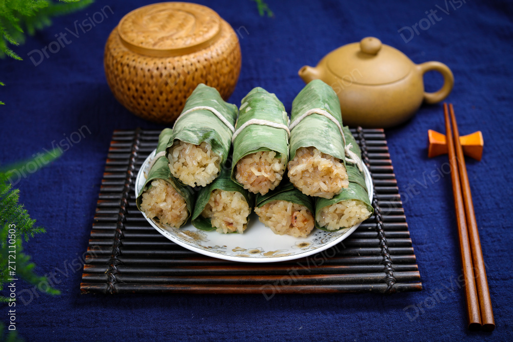 粽香糯米饭图片