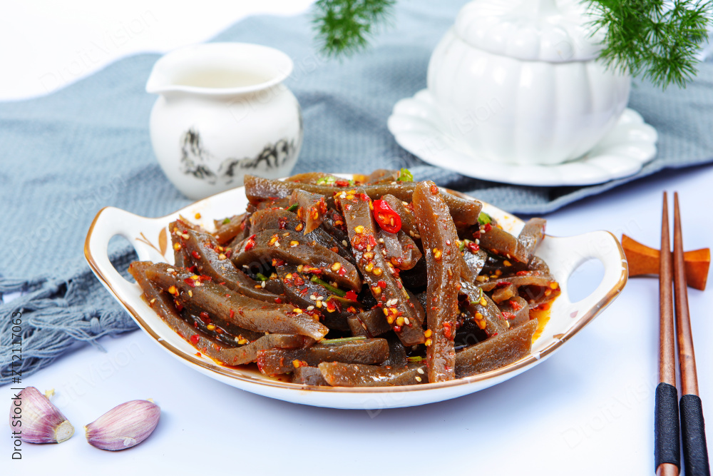 凉拌魔芋豆腐图片