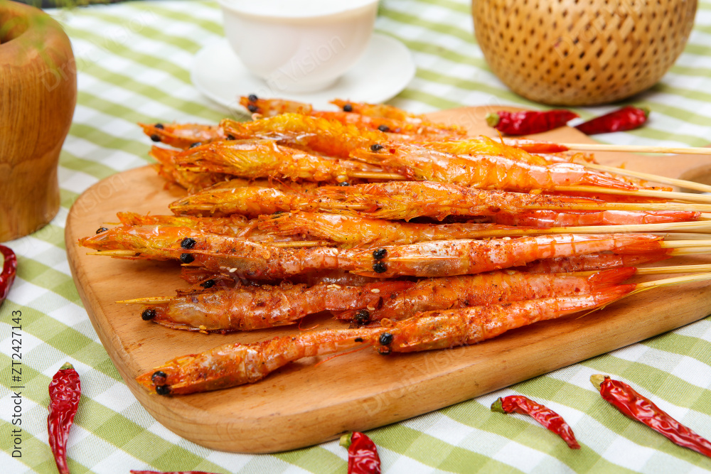 烧烤虾图片