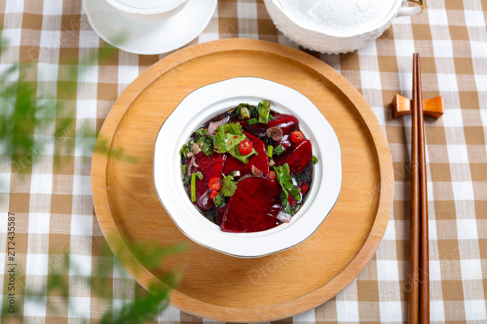 凉拌生猪血图片