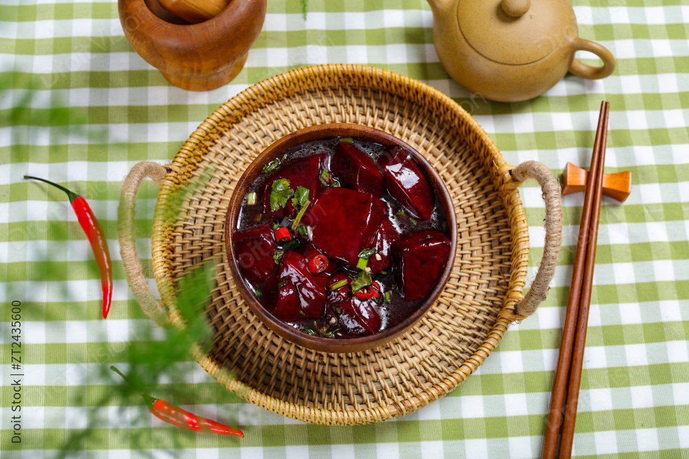 凉拌生猪血图片