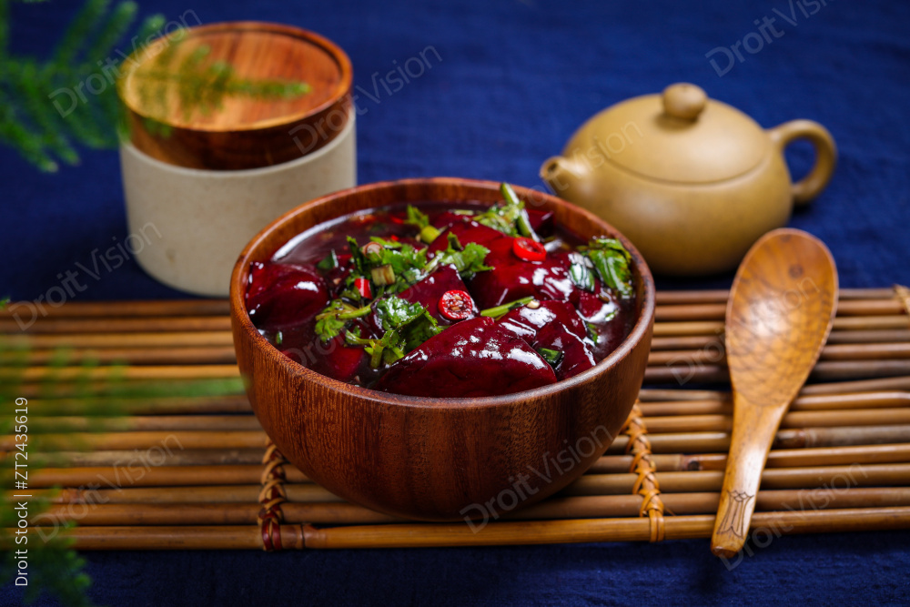 凉拌生猪血图片