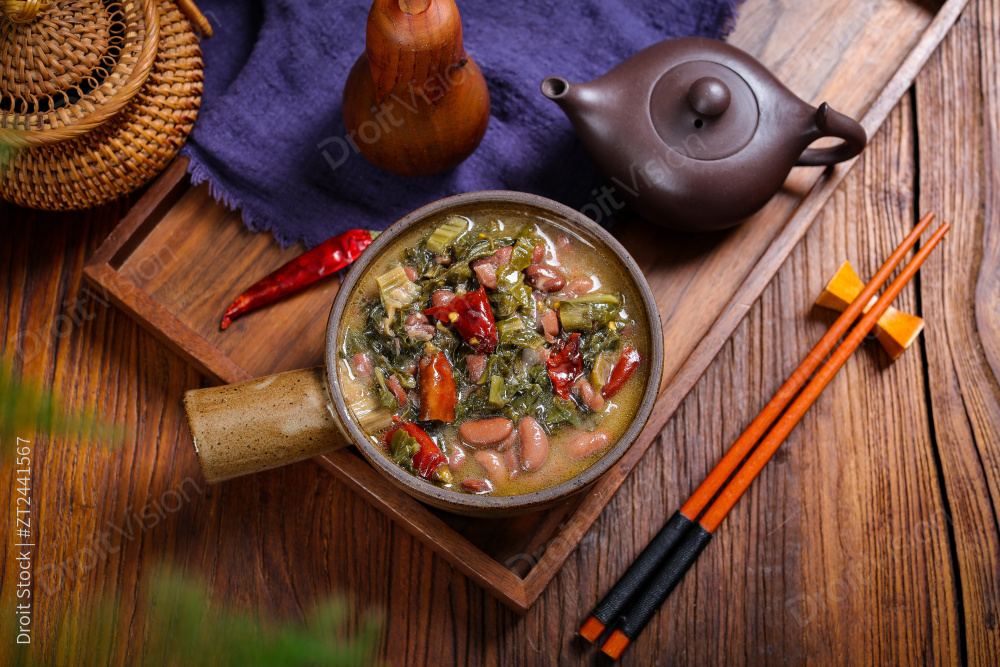 红豆腌菜汤图片