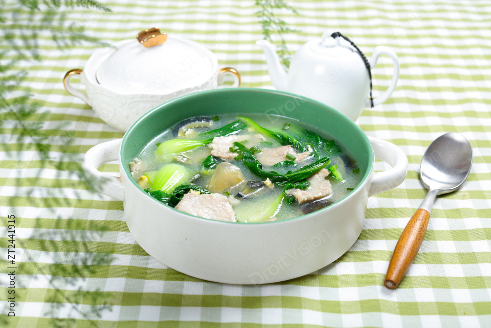 皮蛋肉片汤图片