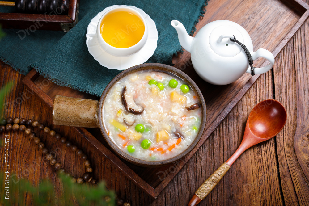 干贝香菇粥图片