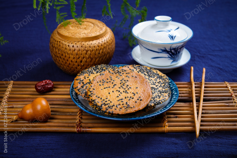 黑芝麻山药饼图片