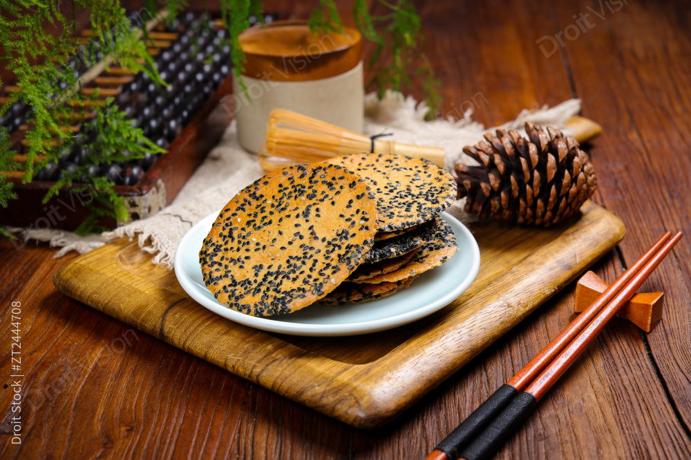 黑芝麻山药饼图片