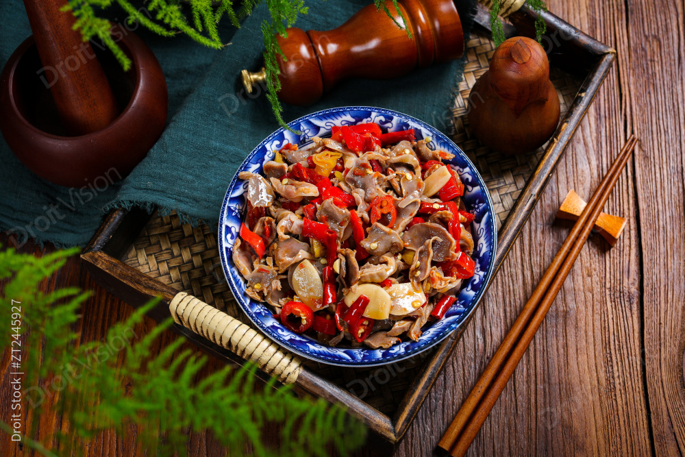 泡椒炒鸡胗图片