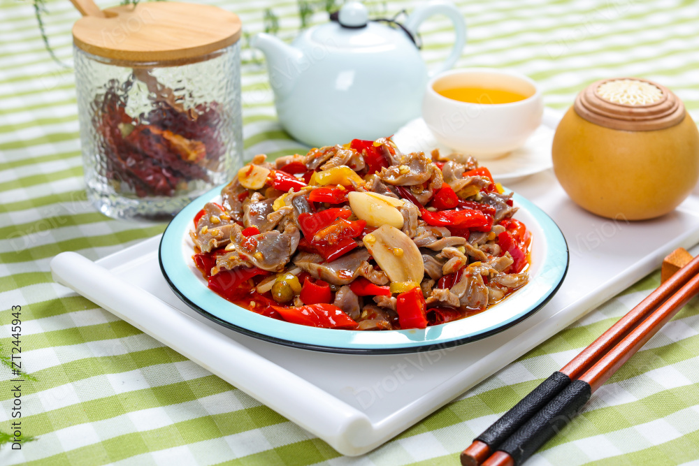 泡椒炒鸡胗图片