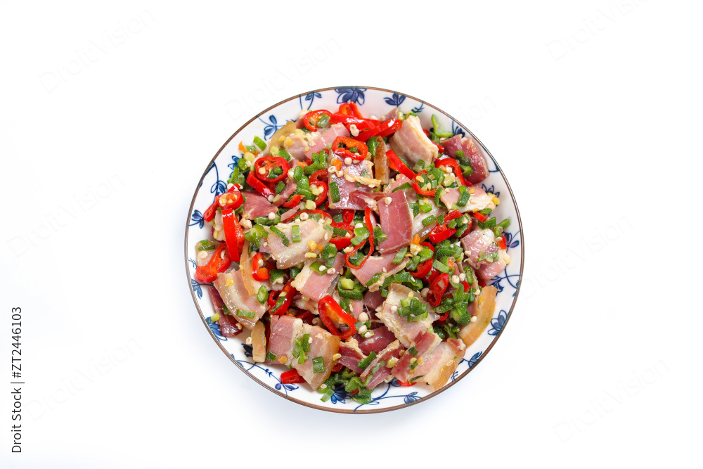 秋葵蒸腊肉图片