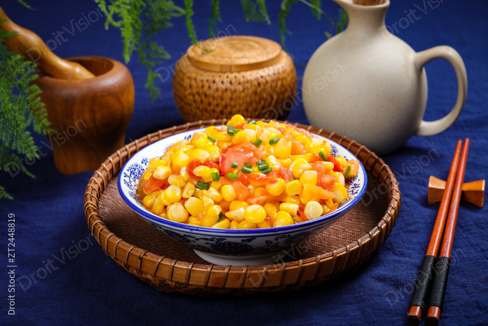 茄汁玉米粒图片