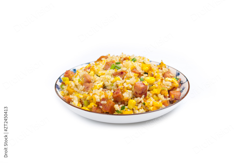 午餐肉鸡蛋炒饭图片