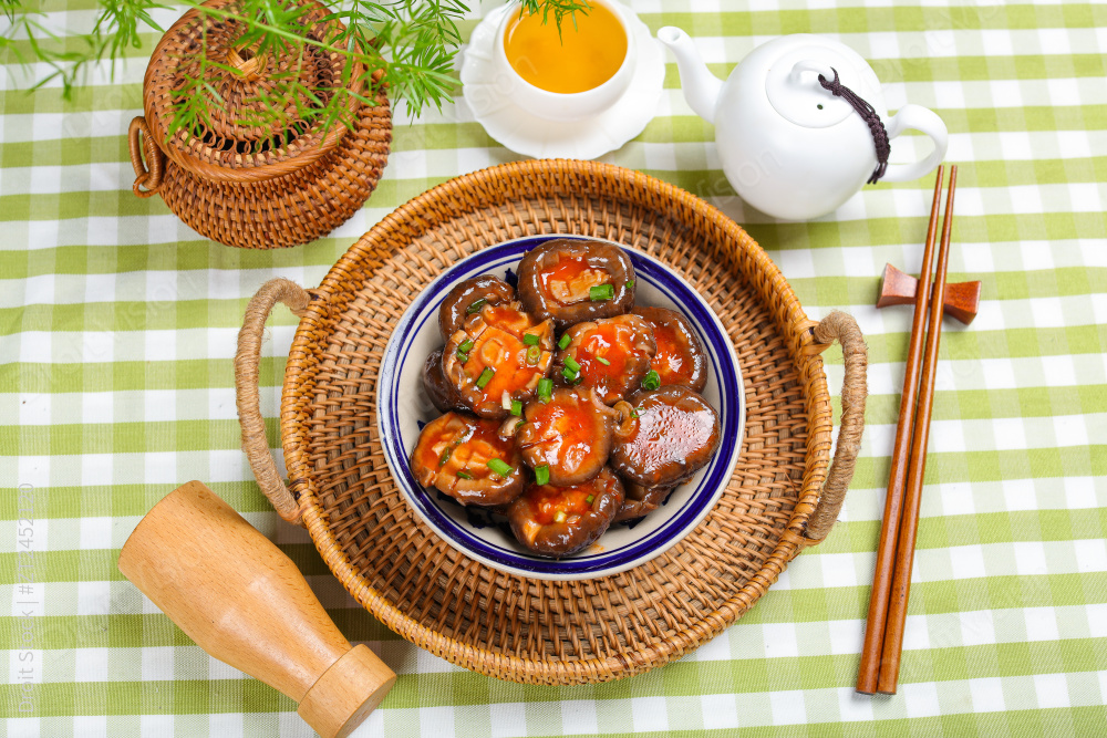 茄汁烧香菇图片