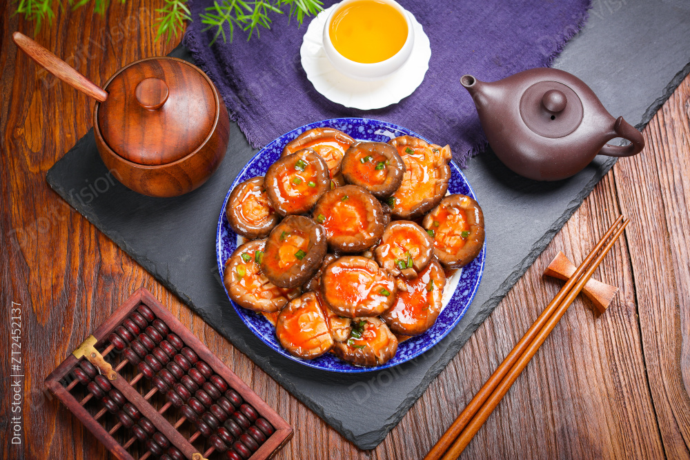 茄汁烧香菇图片