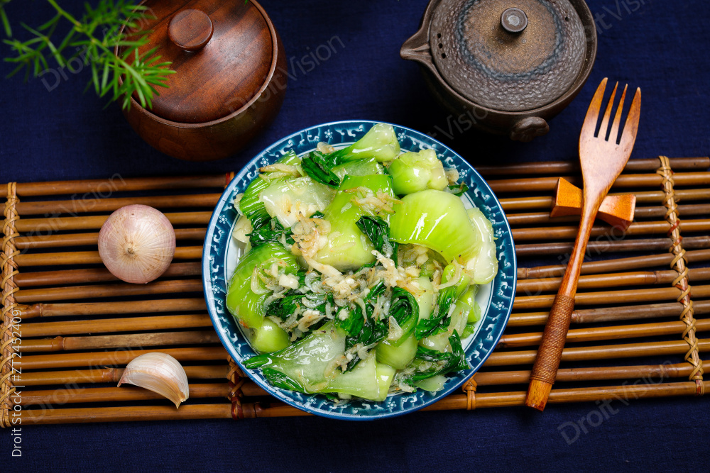 虾皮炒油菜图片