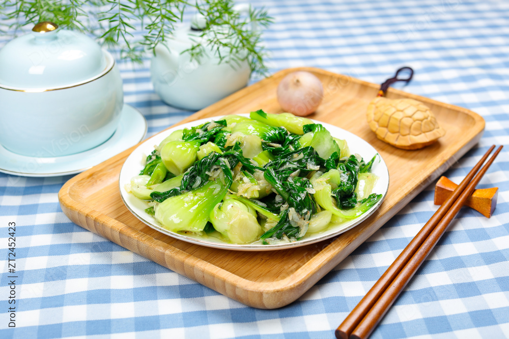 虾皮炒油菜图片