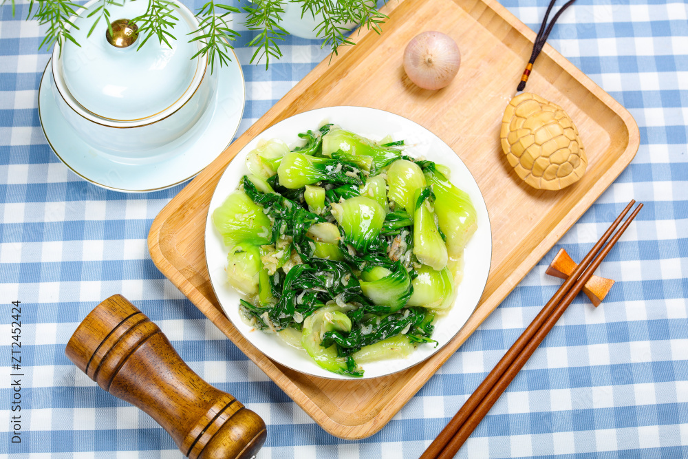 虾皮炒油菜图片