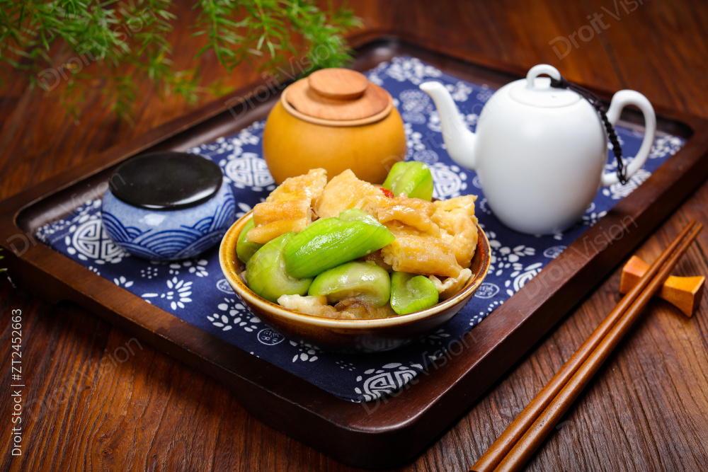 油条炒丝瓜图片