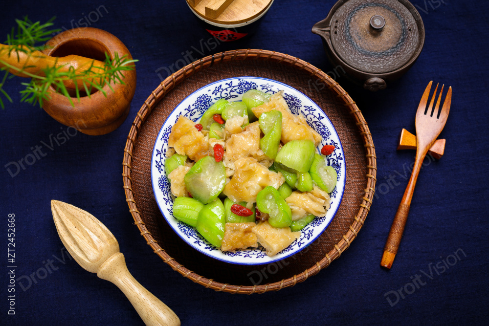 油条炒丝瓜图片