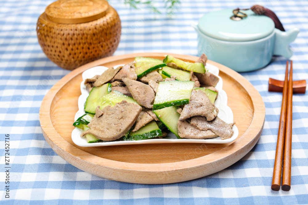 猪肝炒黄瓜图片