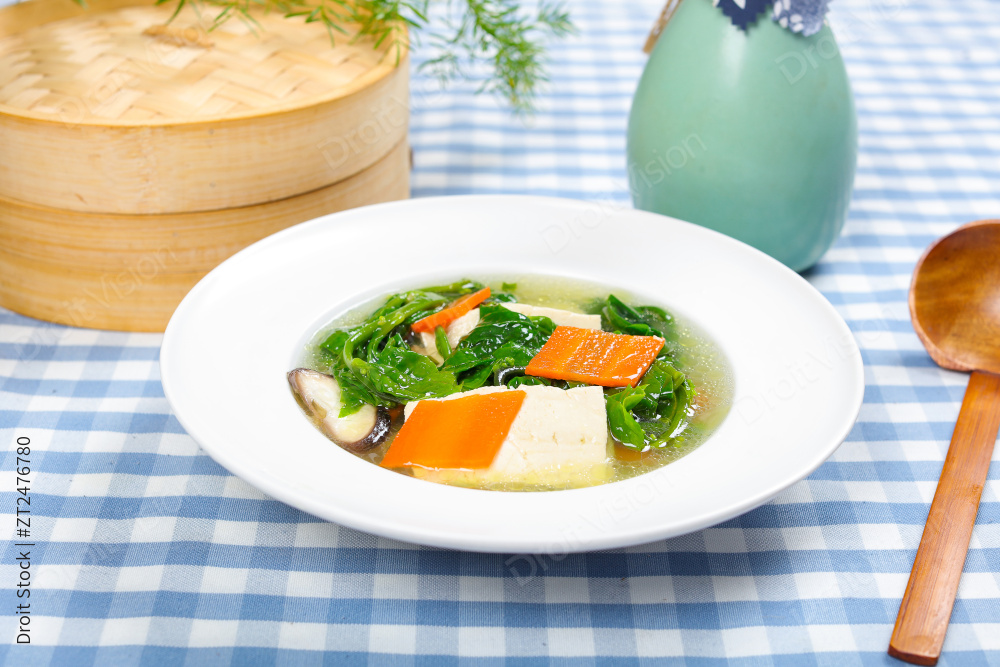 豆腐菜时蔬汤图片