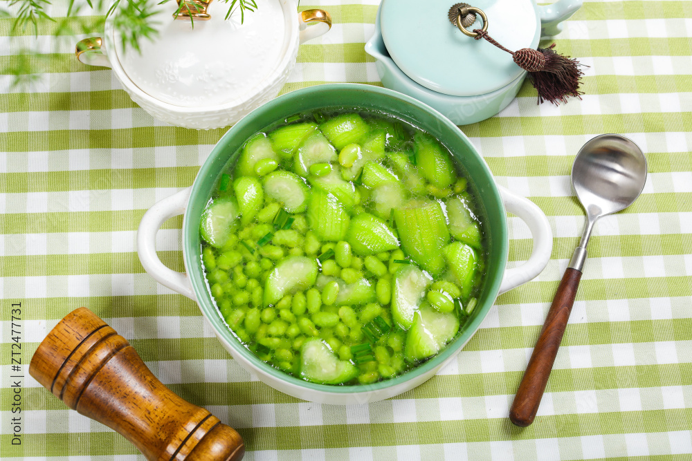 蚕豆丝瓜汤图片