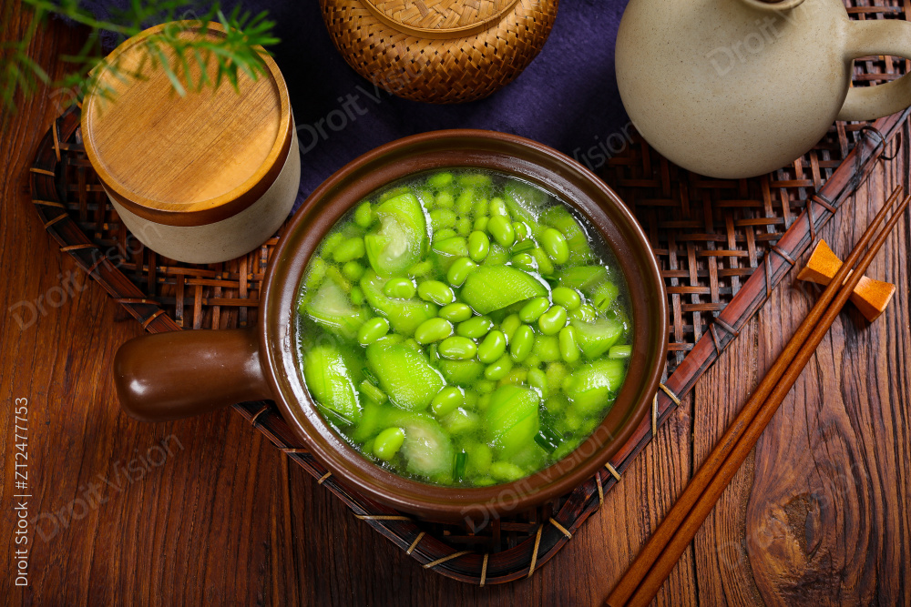 蚕豆丝瓜汤图片