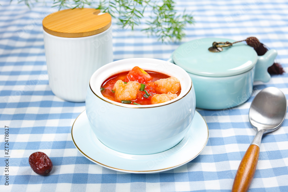 番茄鱼滑汤图片