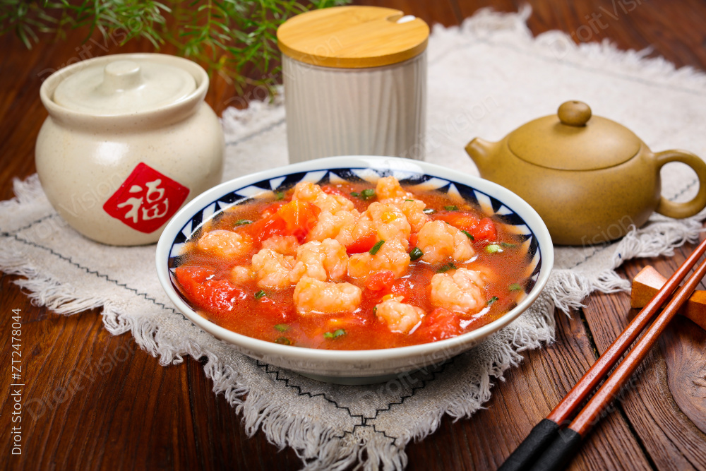 番茄鱼滑汤图片