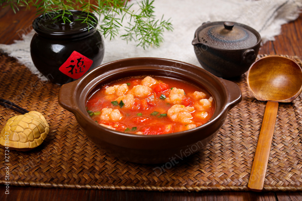 番茄鱼滑汤图片