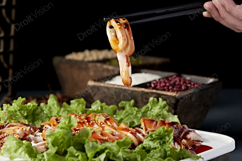 火爆浇汁花枝大鱿鱼图片